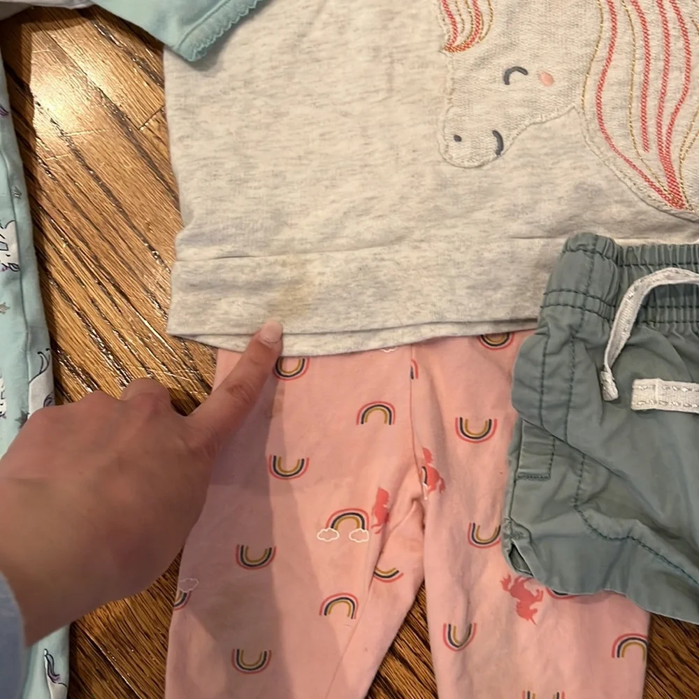 UNICORN SET - CARTERS 9M - PAJAMAS, OUTFIT, and JACKET WITH UNICORN HORN